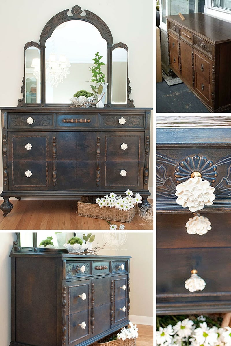 Coastal Blue Vintage Dresser