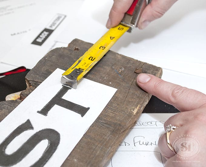 Centering Letters For Pallet Sign