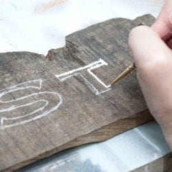 Painting Main St Pallet Sign