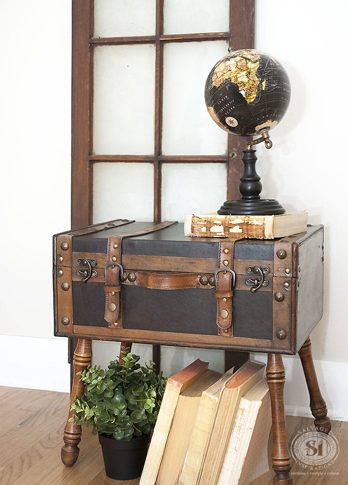 Andreas Salvaged Trunk w Globe