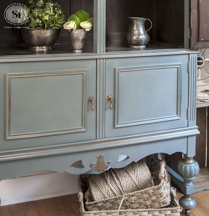 Painted Vintage Cabinet w Bluestone Barn Door1