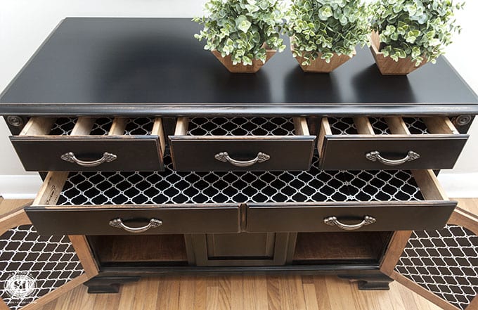 diy-pottery-barn-black-painted-buffet