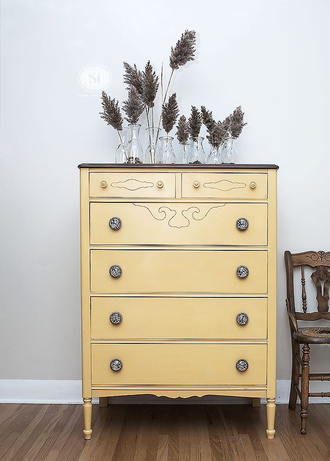 mustard-seed-yellow-milk-painted-dresser
