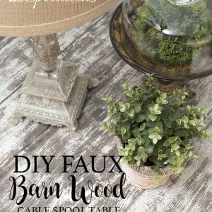 Faux Barnwood Spool Table Top