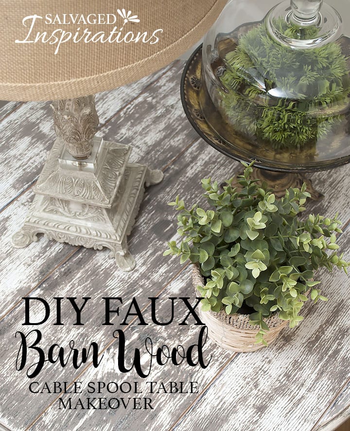 Faux Barnwood Spool Table Top