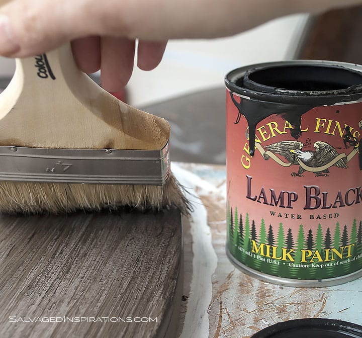 Painting Faux Wood Grain on Spool Table GF