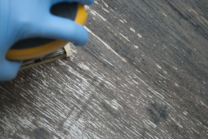 Sanding Spool Table Faux Finish