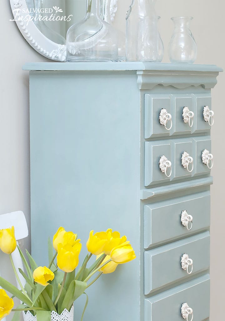 Annie Sloan Duck Egg Chalk Painted Lingerie Chest