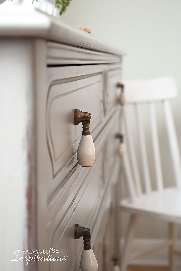 Knobs on Painted Thrift Store Buffet