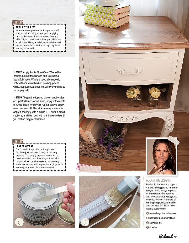 Limed Desk Salvaged Inspirations Feature in ReLoved Mag