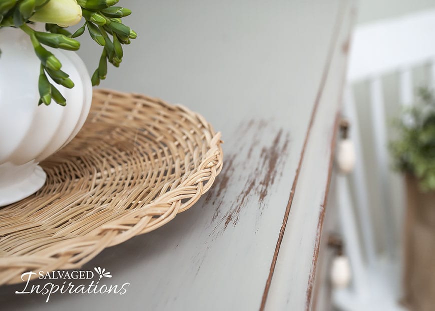 Wet Distressed Chalk Painted Buffet