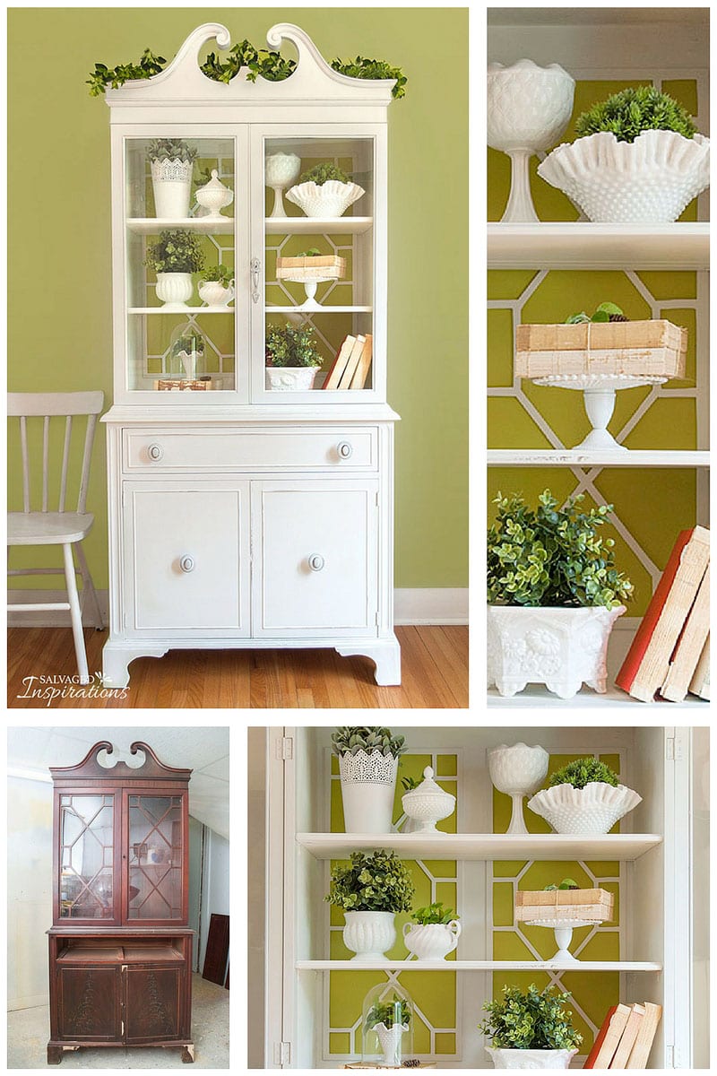 Fretwork China Cabinet - Repurposed