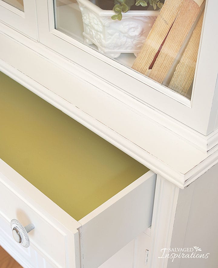 Inside Drawer Painted on China Cabinet