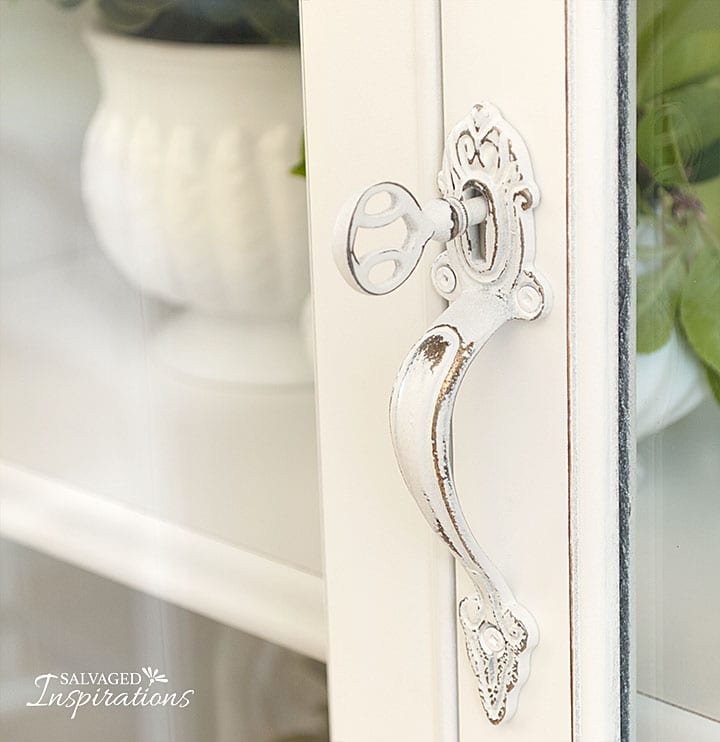 Painted Key and Handle to China Cabinet