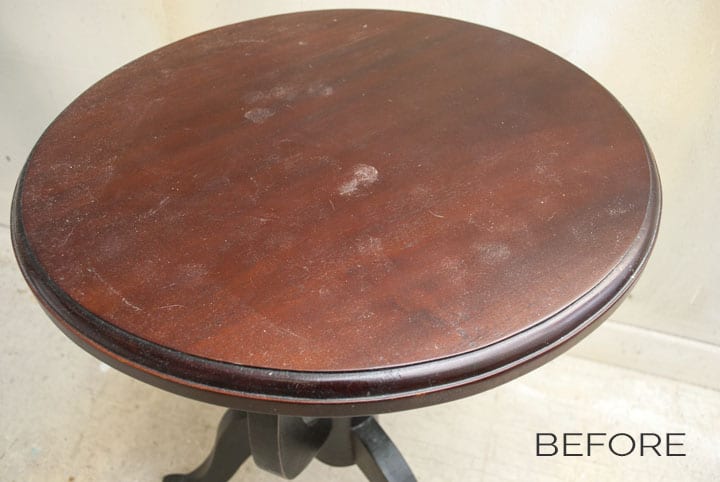 Top of Cherry Table-BEFORE