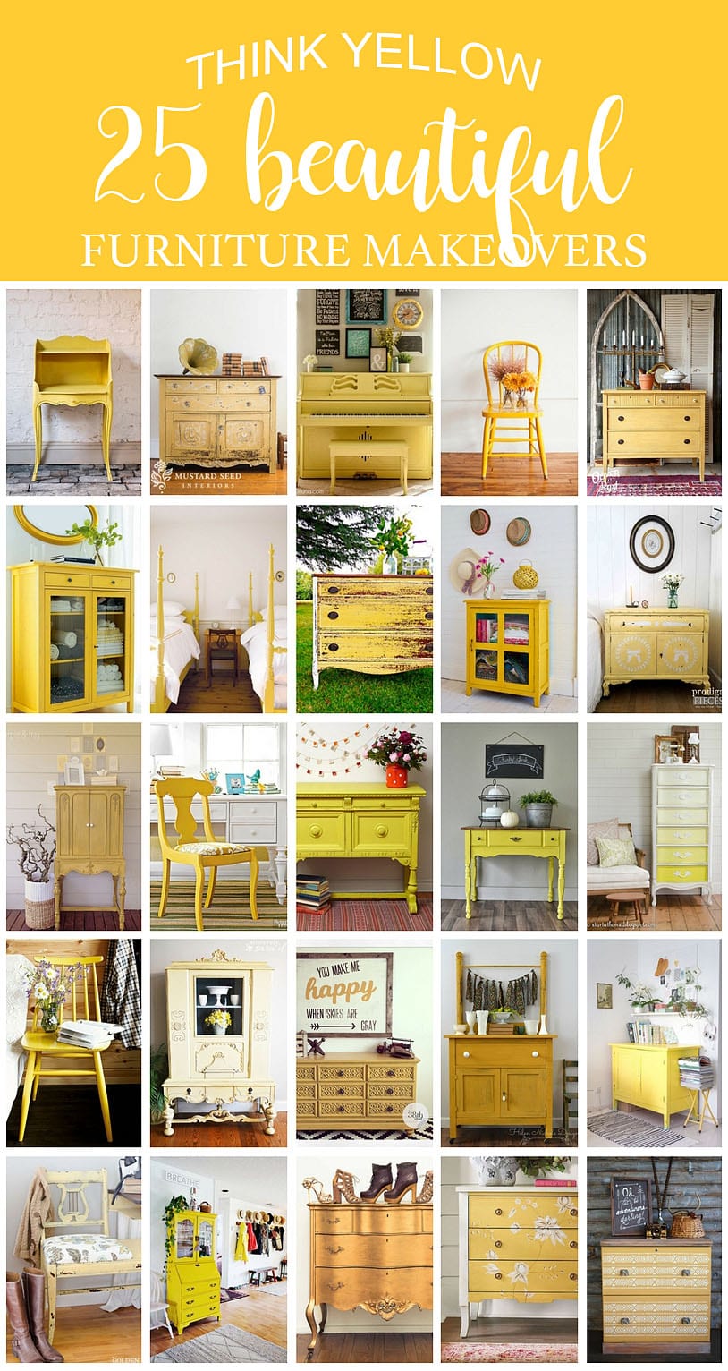 25 Beautiful Think Yellow Furniture Makeovers - SIBlog