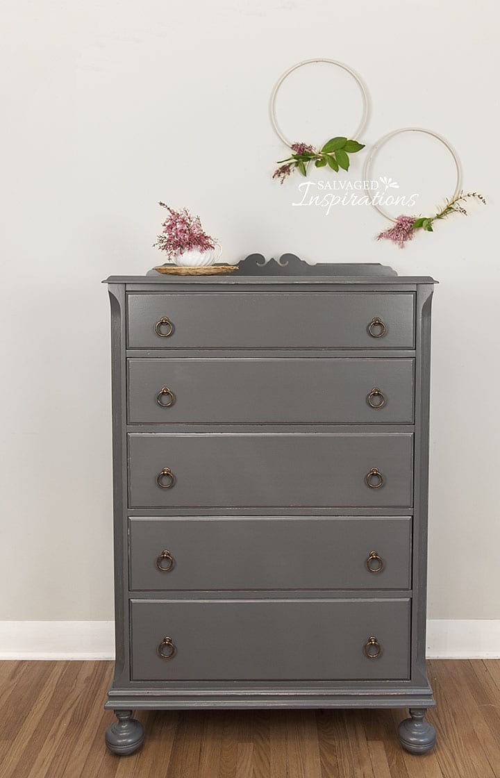 Alligator Finish Dark Gray Dresser1