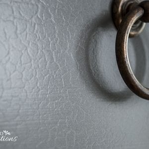Close Up of Alligator Textured Finish on Painted Dresser