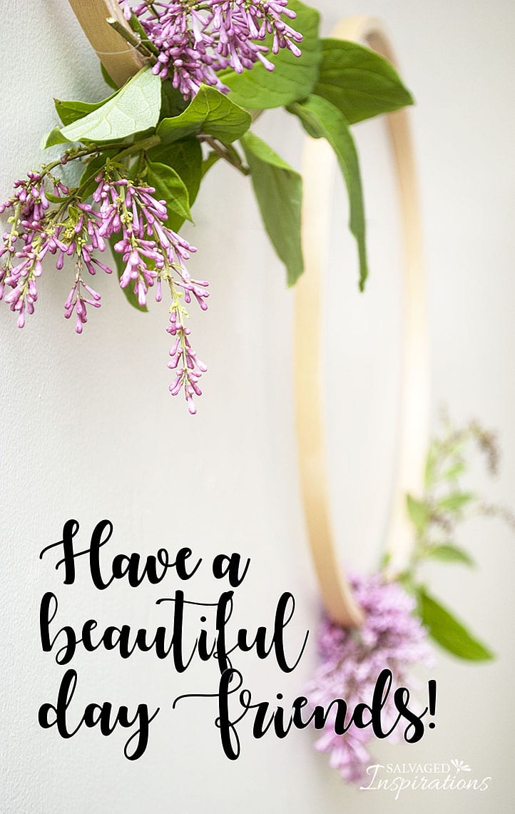 Lilac Wreath on Embroidery Hoop w text