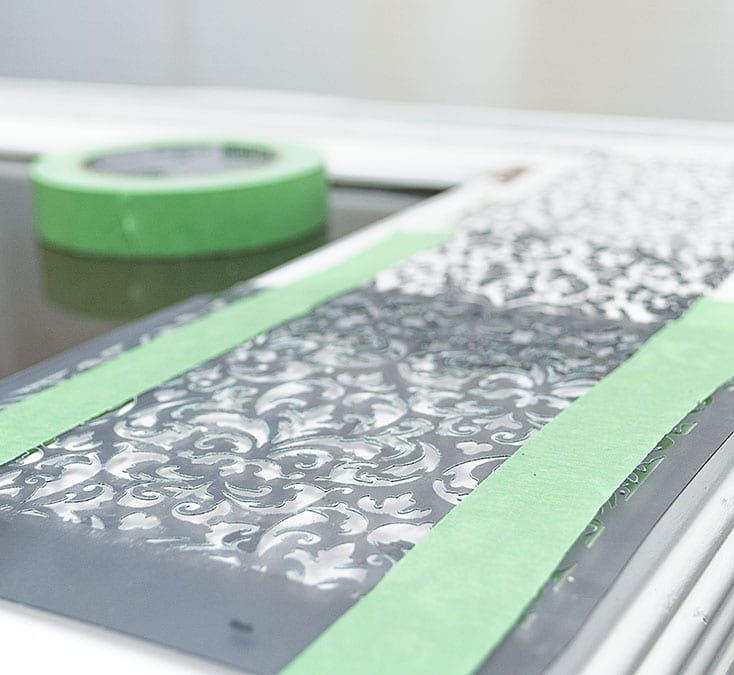 Positioning Stencil for Raised Effect