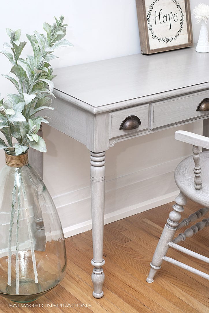 Desk Protected and Top Coated w Poly and Wax