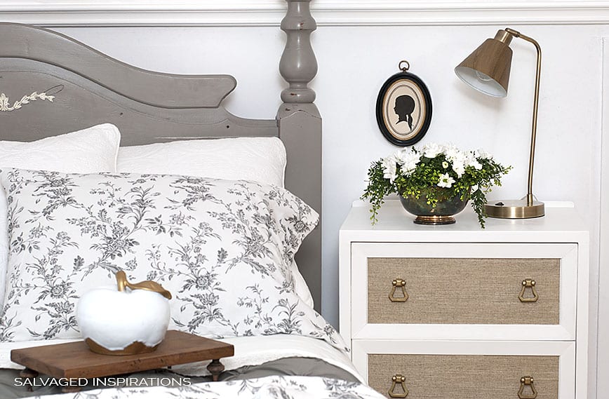 Painted Night Table and Headboard