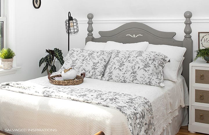 Salvaged Bedroom Update - DIY Vintage Cage Lamp