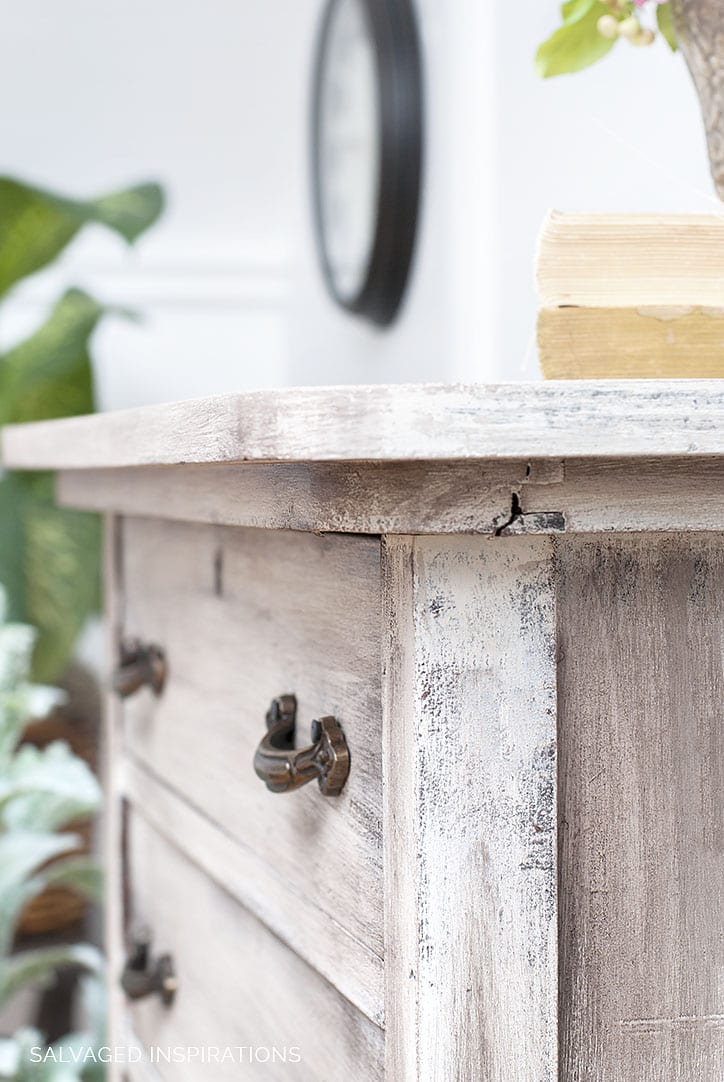 Painted Weathered Wood Salvaged Dresser