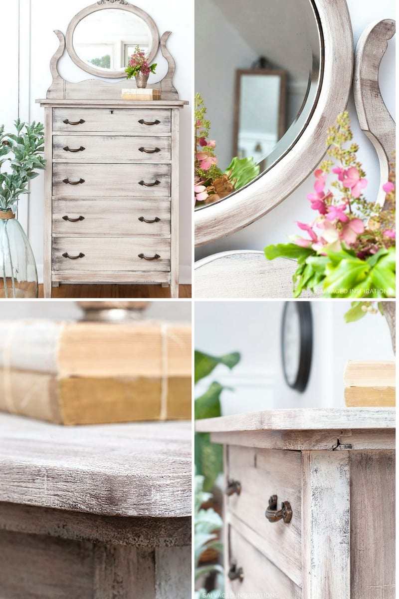 Salvaged Dresser ReStyle - Weathered Wood DIY