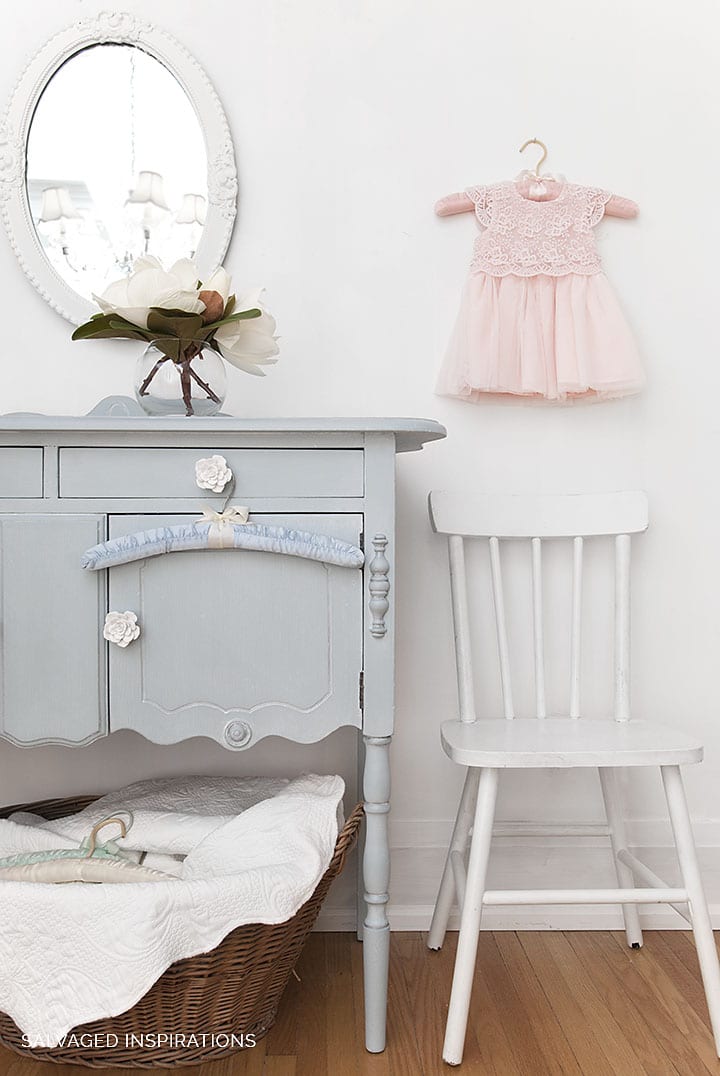 Dixie Belle Savannah Mist Buffet w Chair and Basket