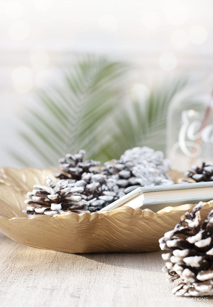 Acorns in Gold Sprayed Leaf Bokeh