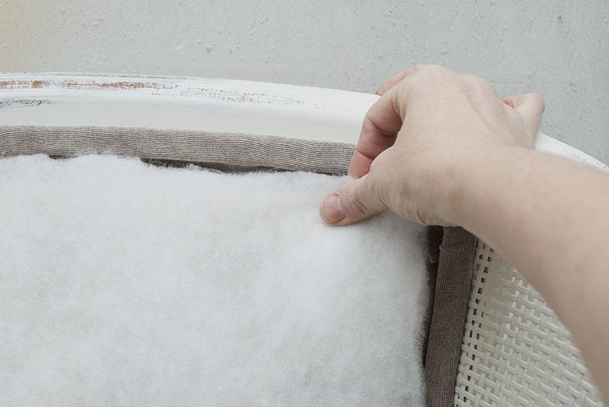 Adding Batting to Chair Back