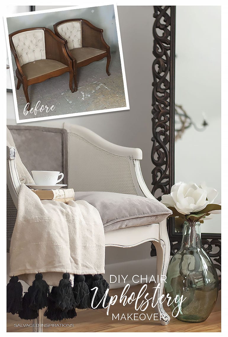 DIY UPHOLSTERY MAKEOVER BEFORE & AFTER