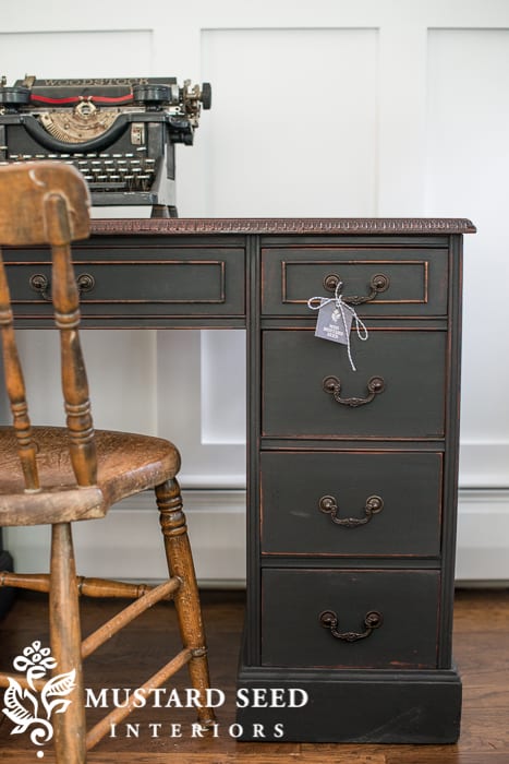 Miss Mustard Seed's Typewriter Black Painted Desk