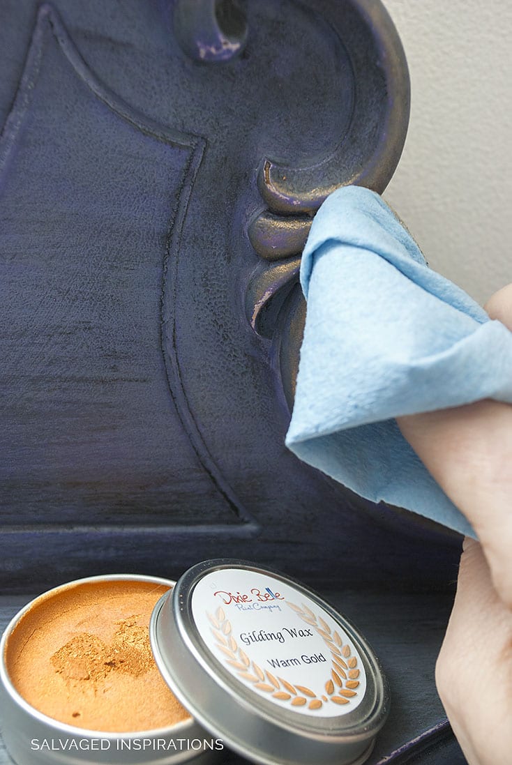 Applying Warm Gold Gilding Wax