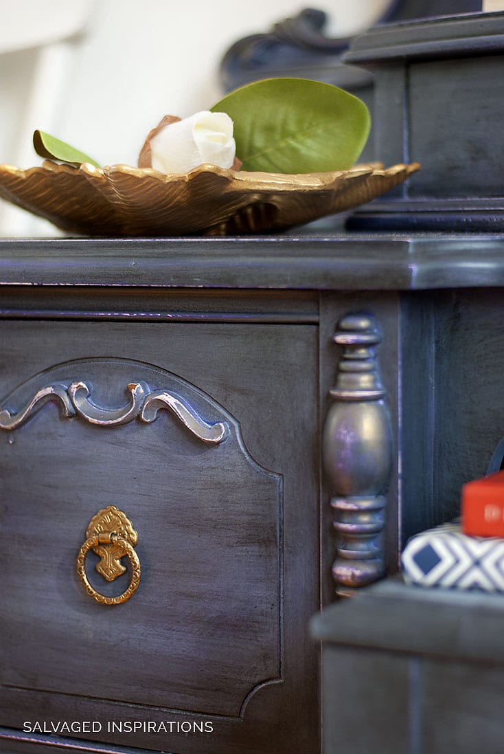 Close Up of Layered Paint on Vintage Vanity