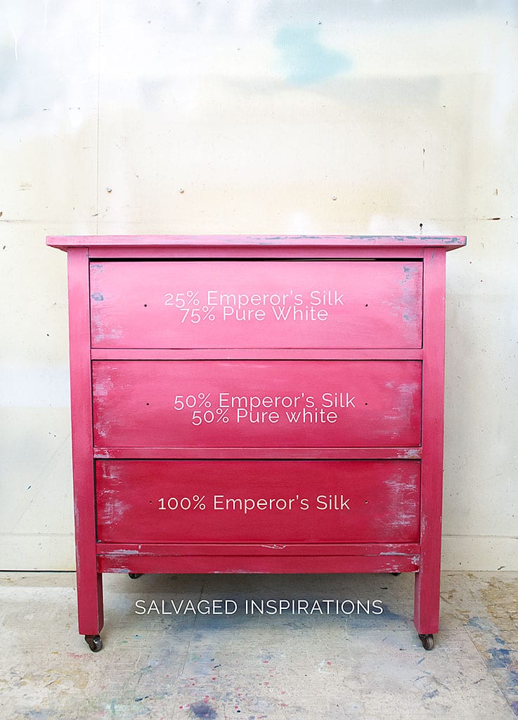 Emperor's Silk & Pure White Ombre Painting Effect