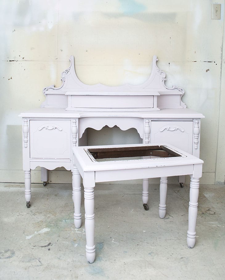 Kilz Max Pink Tinted Primer On Vintage Vanity