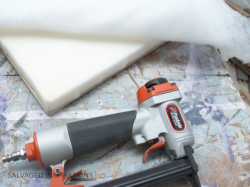 Layering Bench Seat with Batting Over Foam