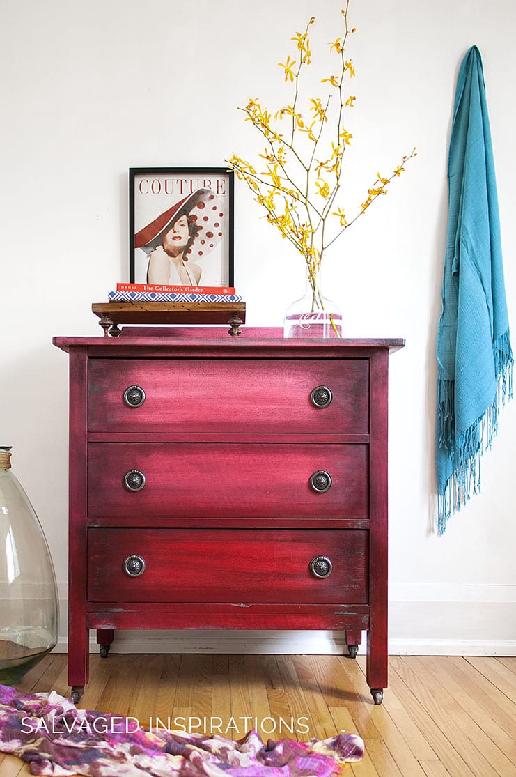 Ombré Painting Effect on Small Dresser