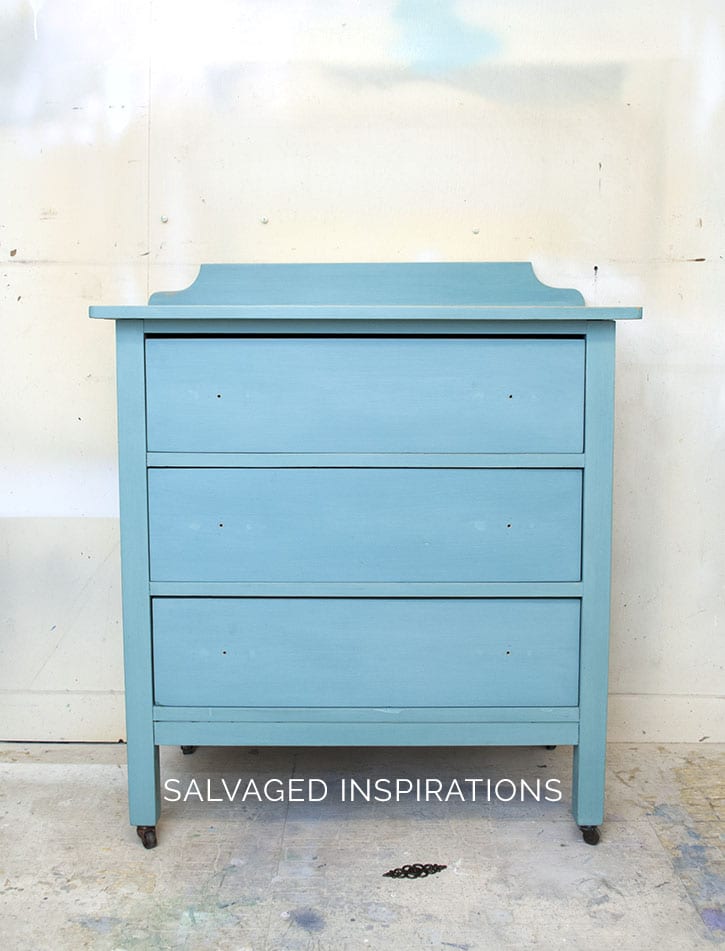 Small Salvaged Dresser Re-Do Base Color