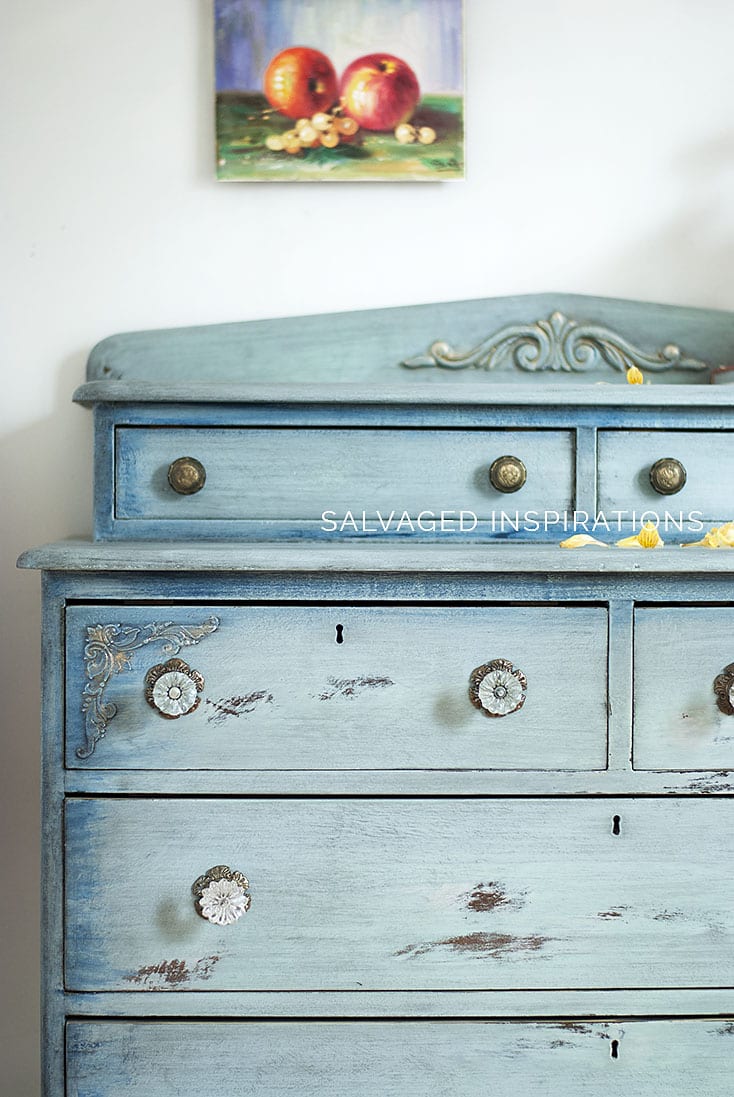 Close Up of Raised Stencil w Gold Wax & Pearl Ex