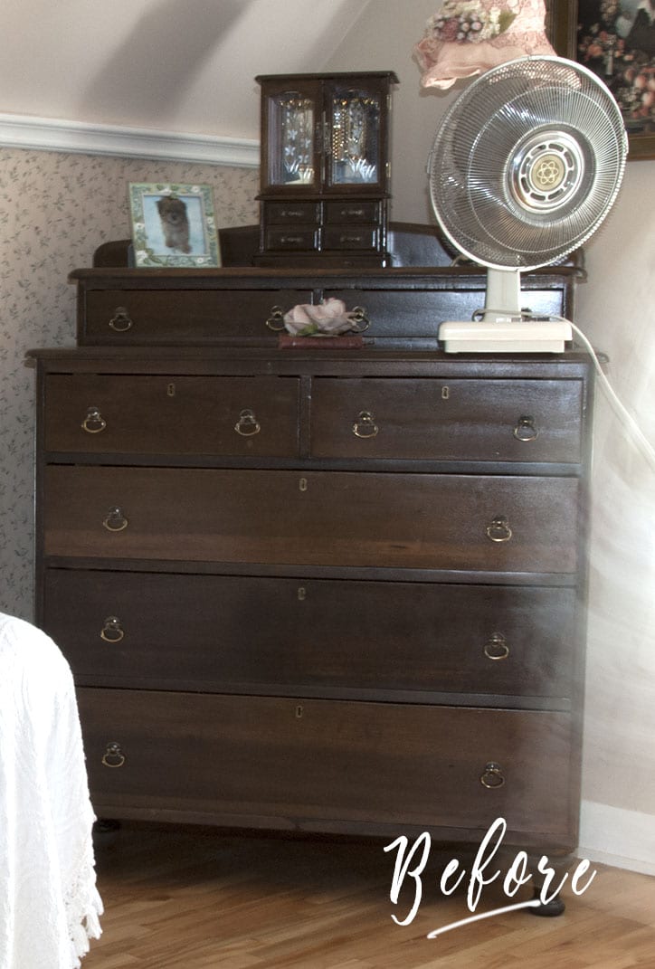 Denim Inspired Dresser - Before