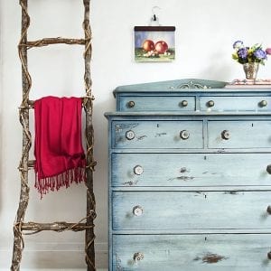 Faded Denim Dresser Painted w DB Blues