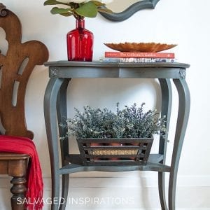Painted Entry Table + Mirror w Small IOD Molds
