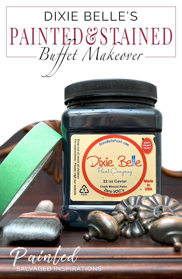 DB Caviar Black w Brush and Painters Tape-Salvaged Inspirations