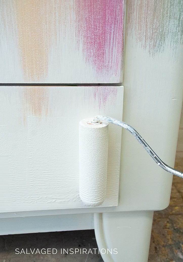 Rolling Dixie Belle Cotton White on Blended Hutch