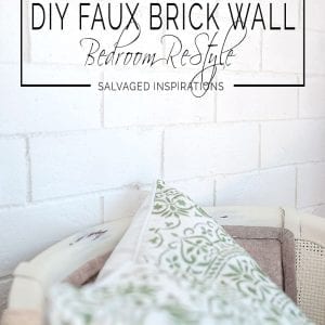 Close Up of DIY Faux Wall Bedroom Restyle