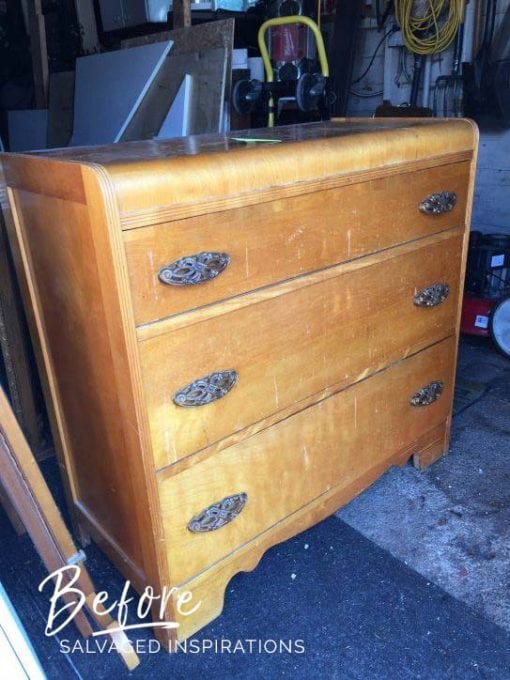 Estate Waterfall Dresser - Before