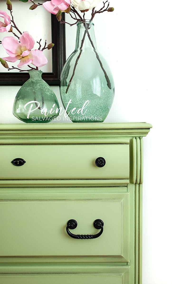Farmhouse Green Dresser Close Up - SI Blog